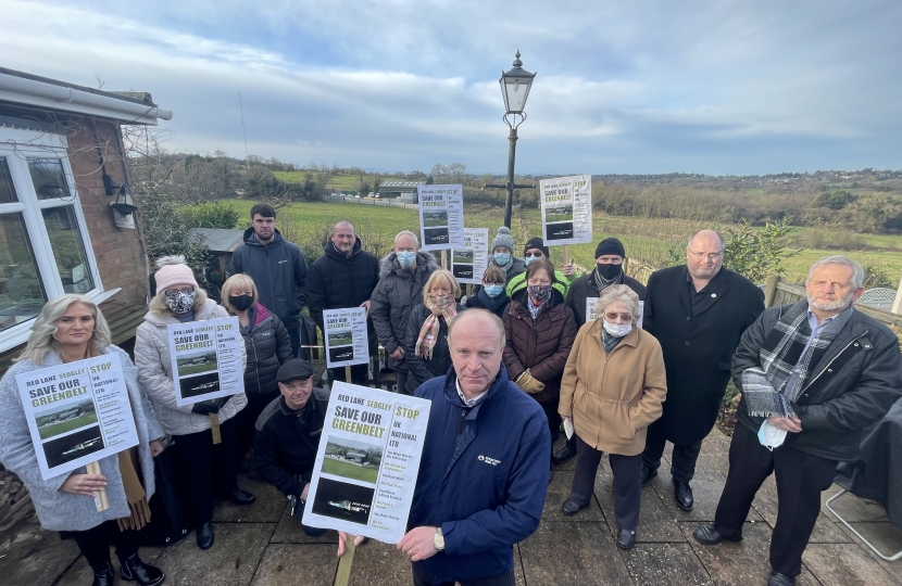 Marco Longhi MP with local residents of Sunningdale Road