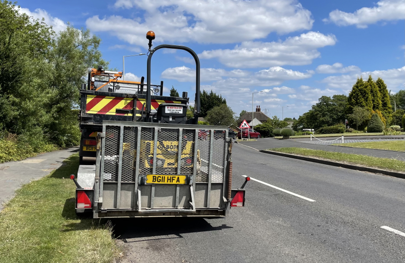 Road repairs beginning on the Northway, Sedgley