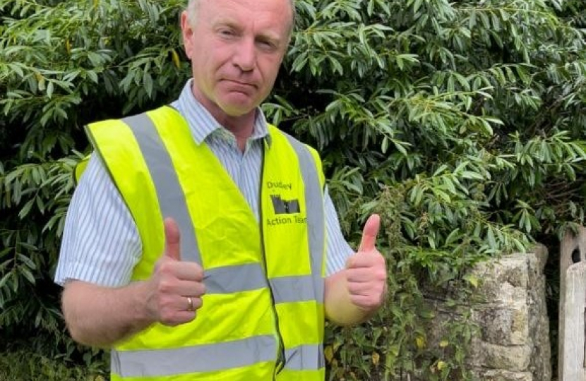 Marco Longhi MP with collected litter