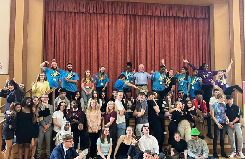 Marco Longhi MP in a group photo with NCS participants