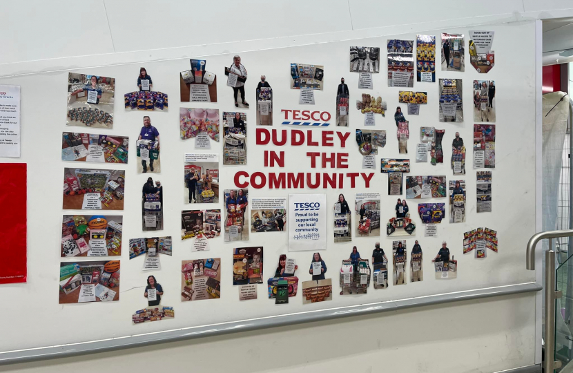 Community board in Tesco Extra, Dudley