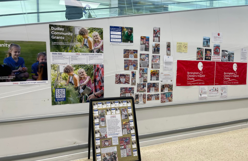 A second community board in Tesco Extra, Dudley