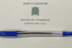 Marco Longhi MP Letterhead with blue pen